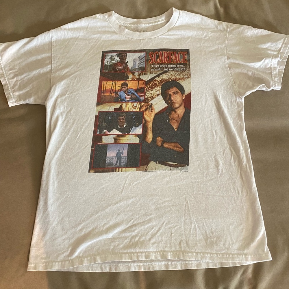 White short sleeve Scarface Tee